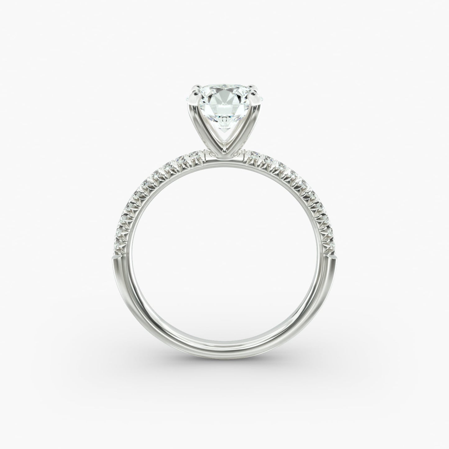 18K White Gold Lab Grown Diamond Engagement Ring 1.0-2.5ct
