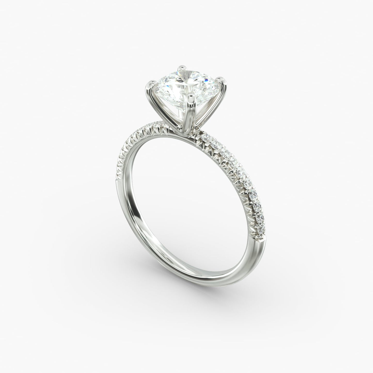 18K White Gold Lab Grown Diamond Engagement Ring 1.0-2.5ct