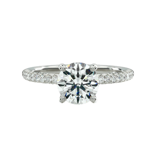 18K White Gold Lab Grown Diamond Engagement Ring 1.0-2.5ct