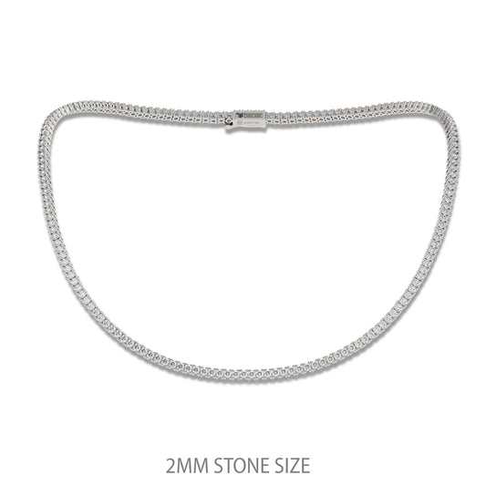 18K White Gold Lab Grown Diamond Tennis Bracelet 5.0-10.0ct