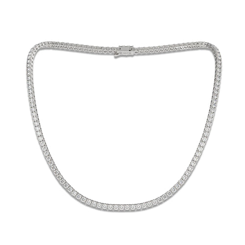 18K White Gold Lab Grown Diamond Tennis Bracelet 5.0-10.0ct
