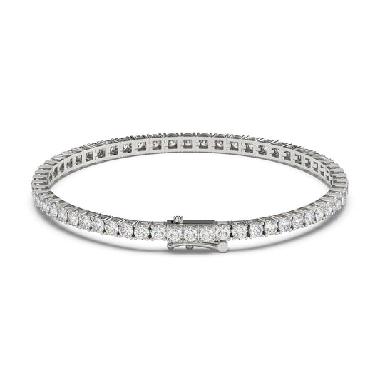 18K White Gold Lab Grown Diamond Tennis Bracelet 3.0-10.0ct