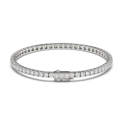 18K White Gold Lab Grown Diamond Tennis Bracelet 3.0-10.0ct