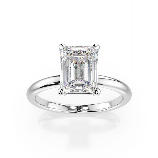 18K White Gold Emerald Cut Lab Grown Diamond 1.0-2.0ct