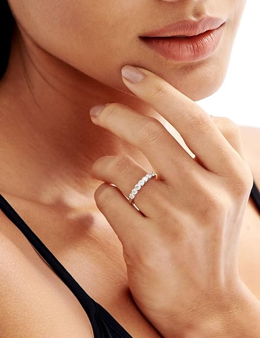 18K White Gold 7 Lab Grown Diamond Ring 1.05 - 1.75ct - Triple