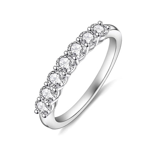 18K White Gold 7 Lab Grown Diamond Ring 1.05 - 1.75ct - Triple