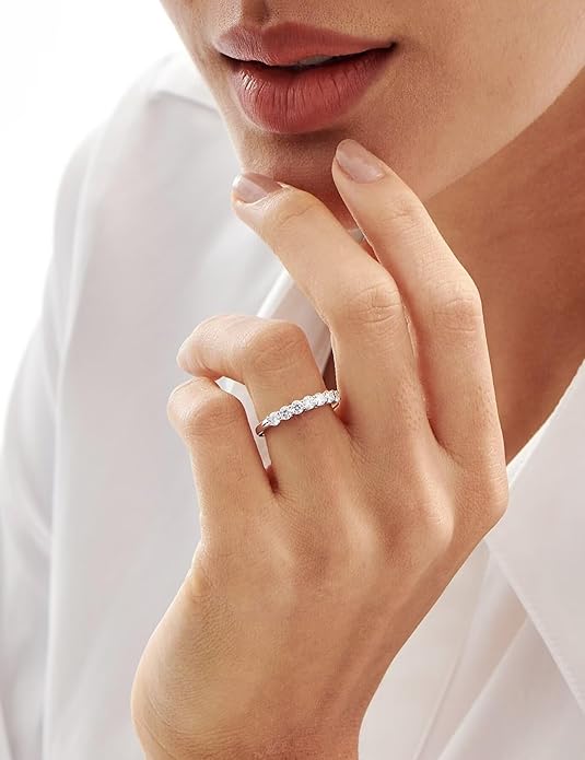 18K White Gold 7 Lab Grown Diamond Ring 1.05 - 1.75ct - Triple