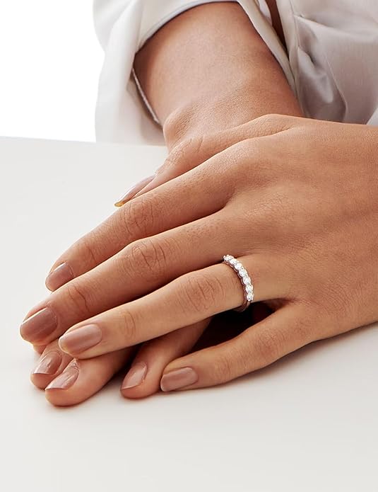 18K White Gold 7 Lab Grown Diamond Ring 1.05 - 1.75ct - Triple