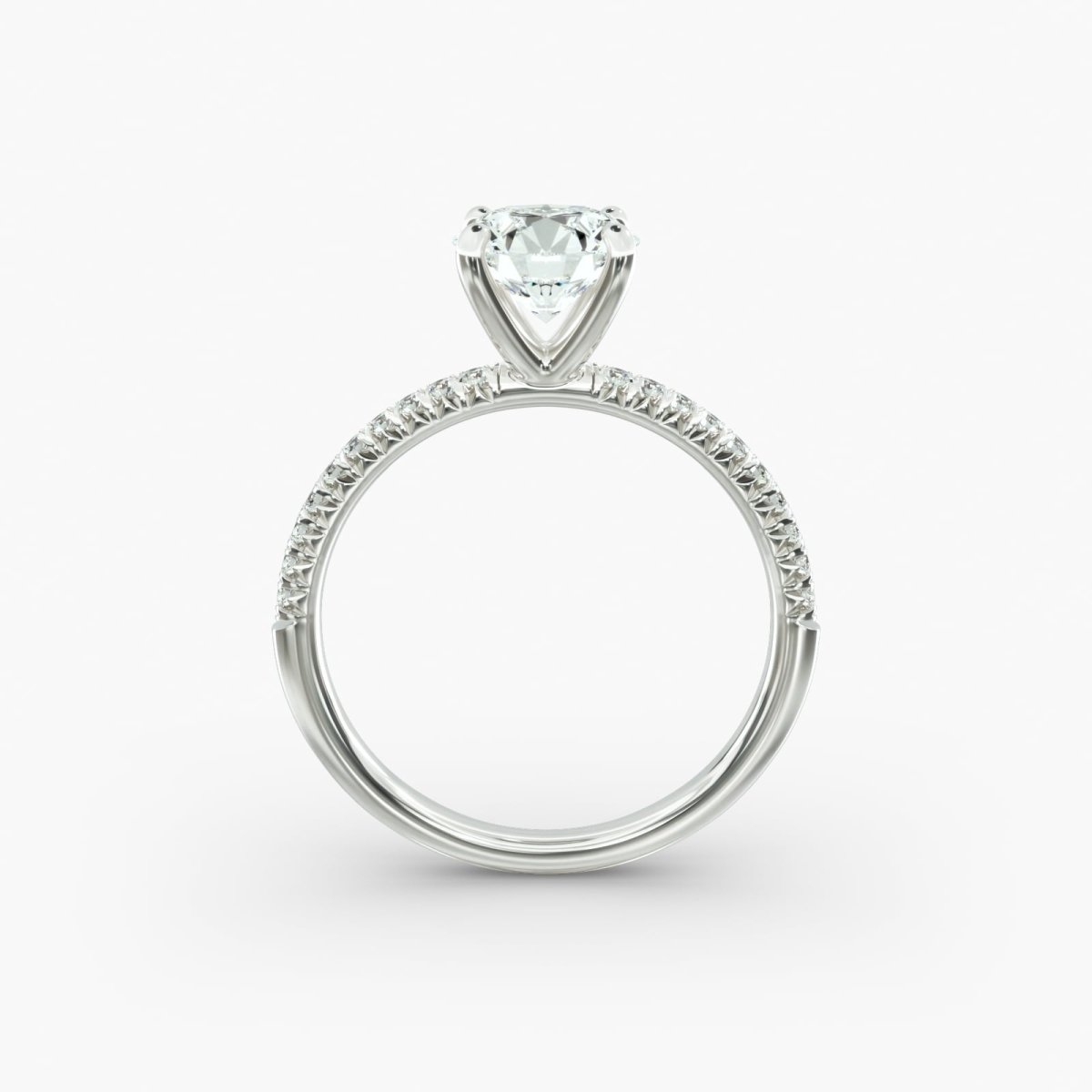 18K White Gold Lab Grown Diamond Engagement Ring 1.0 - 2.5ct - Triple