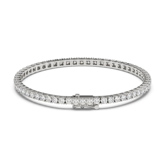 18K White Gold Lab Grown Diamond Tennis Bracelet 3.0 - 10.0ct - Triple
