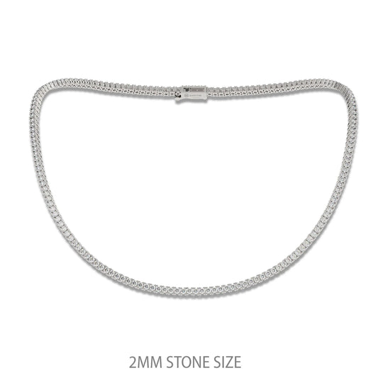 18K White Gold Lab Grown Diamond Tennis Bracelet 5.0 - 10.0ct - Triple